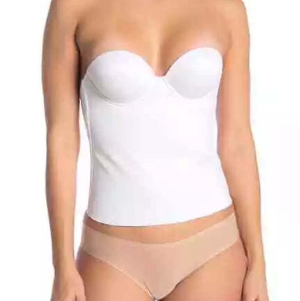 $79 New FELINA Essentials Bustier Strapless Push Up Bra Size 34 B